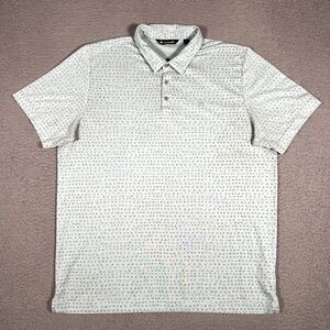 Travis Mathew Shirt Mens XXL‎ Teal Golf Polo Performance Casual Preppy Logo 2XL